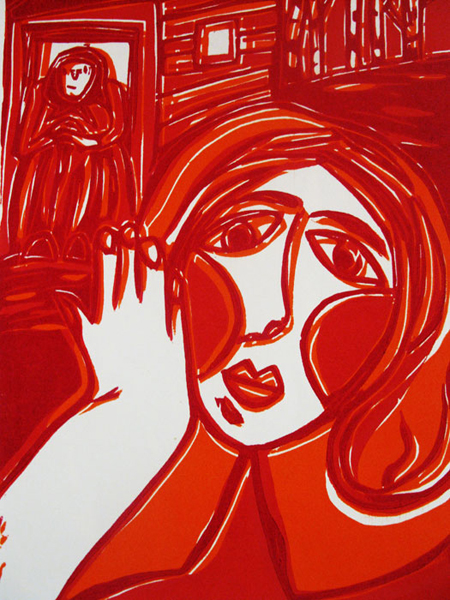 illustrazioni, cappuccetto rosso di mirta caccaro