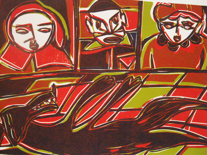 illustrazioni, cappucetto rosso di mirta caccaro