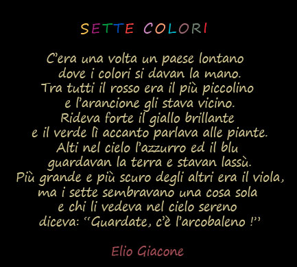 poesia, sette i colori di elio giacone