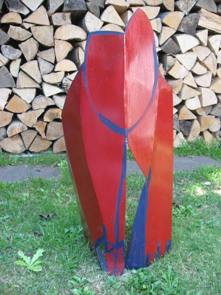scultura in lamiera di  mirta caccaro