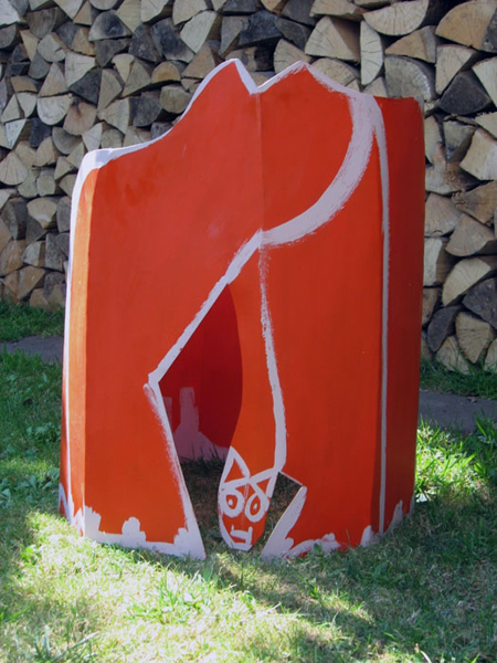 scultura in lamiera di mirta caccaro